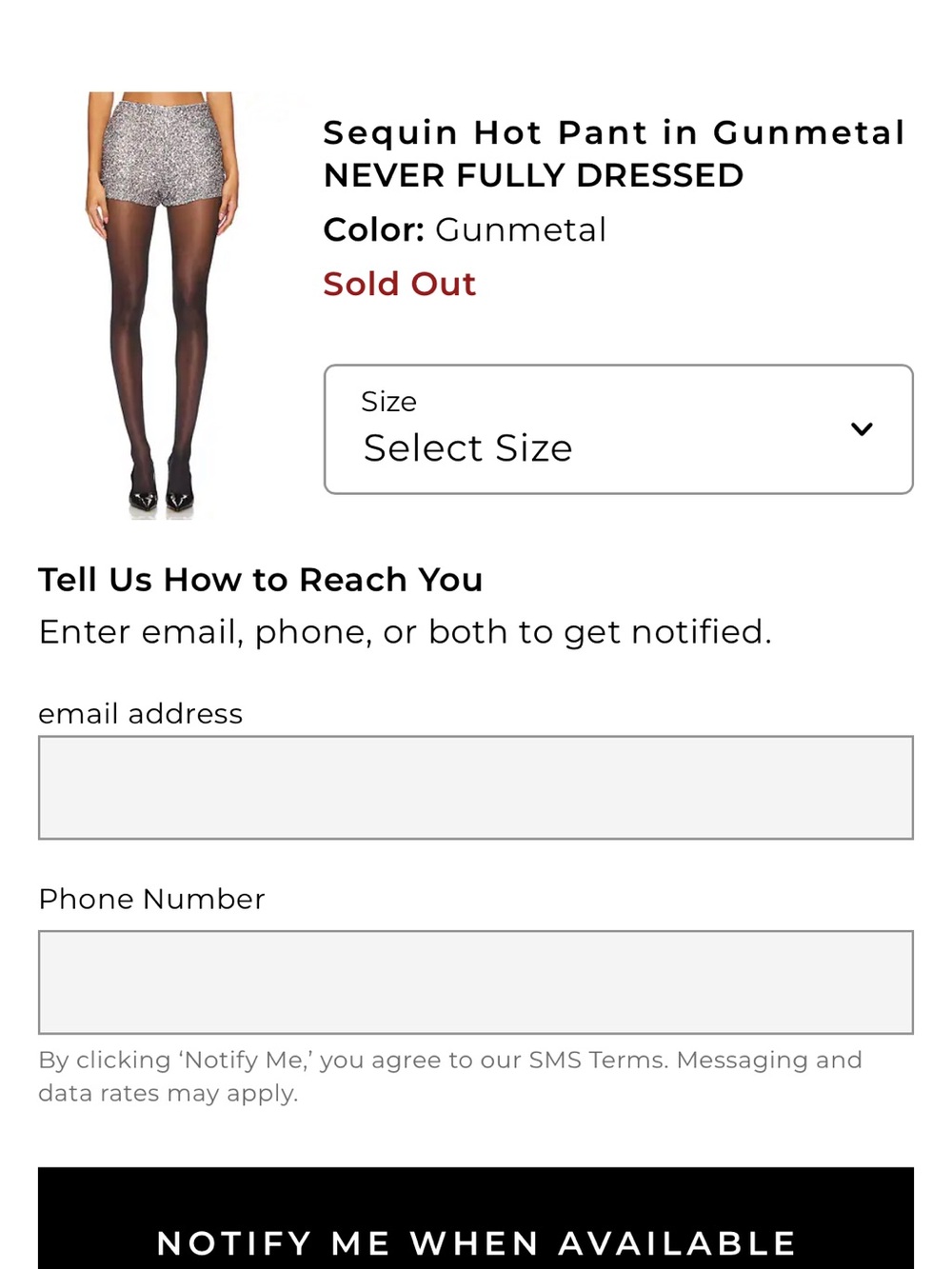 Never Fully Dressed Silver Sequin Skirt